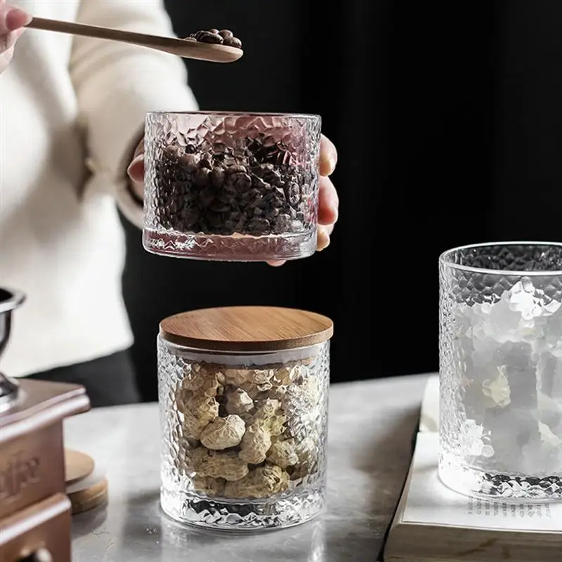 Стеклянная герметичная банка Емкость для хранения пищи бамбуковой крышкой