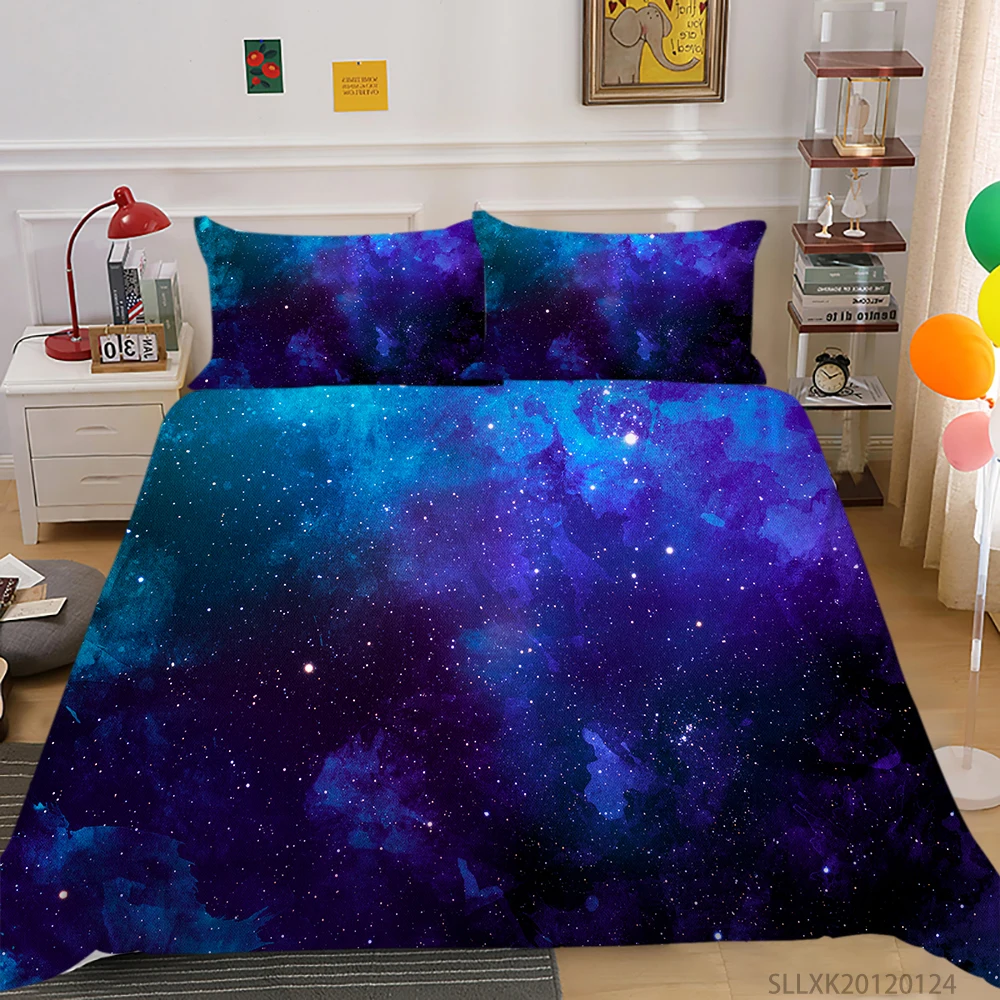 

3D Luxury Bedding Set Queen Size Duvet Cover Set King Full Double 2/3 Pcs Galactic Bedroom Decoration For All Seasons