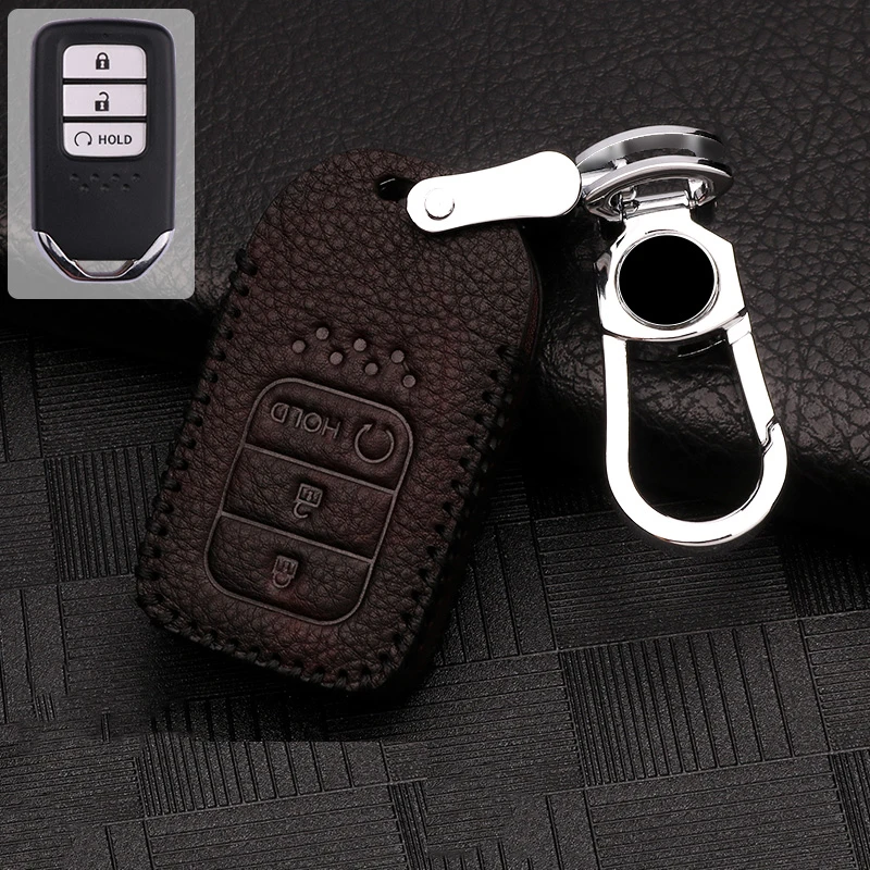 Верхний слой кожаный чехол для ключей автомобиля держатель Чехол кольцо брелок