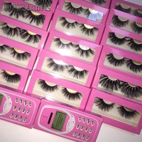 wholesale items 205060 pairs 3d false lashes mink eyelashes box package makeup case natural soft long lash extensxion suppiler