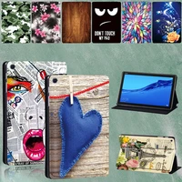 for huawei mediapad t5 10 10 1mediapad m5 10 8 fashion print pattern stand tablet protective cover case pen