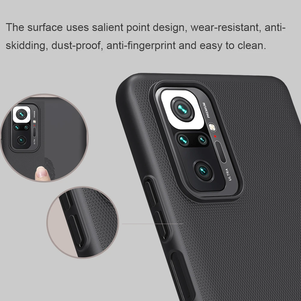 Чехол для xiaomi redmi note 10 pro NILLKIN суперматовый чехол-накладка чехол с бесплатным