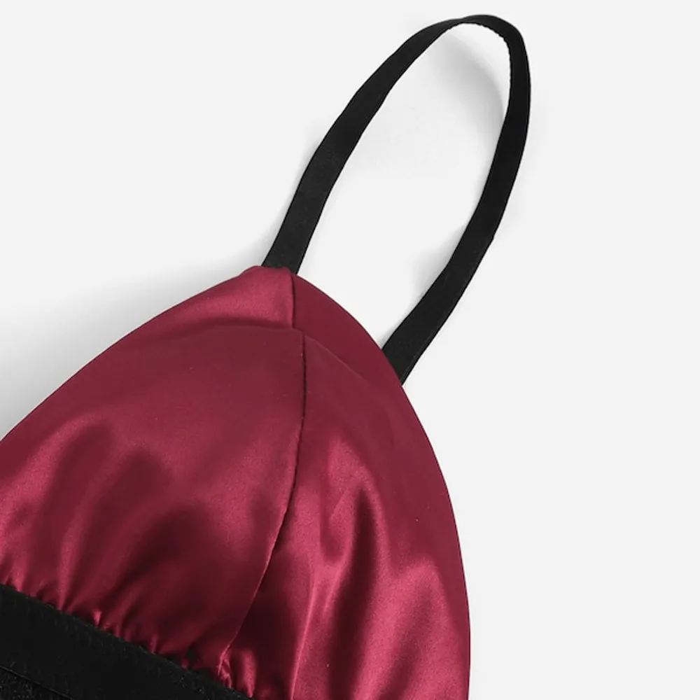 1 комплект Для женщин сексуальная девушка милый зубчатой отделкой кружевное