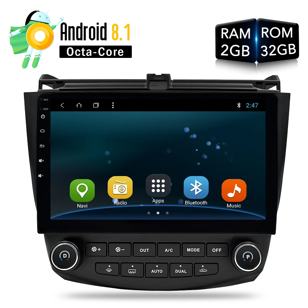 Android 8 1 ОЗУ 2g Автомобильный DVD стерео плеер GPS ГЛОНАСС навигация для Honda Accord 7 2003 2007