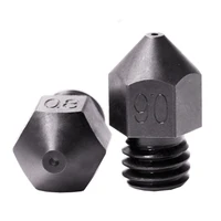 high temperature hardened steel nozzle for 3d printer pei peek or carbon fiber for swiss mk8 ender3 cr10 cr10s hotend extruder
