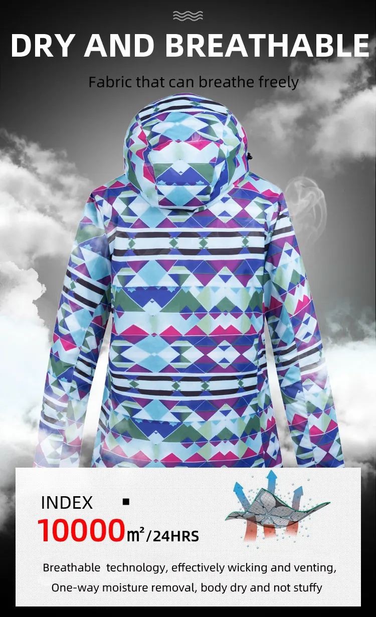 Новый толстый теплый лыжный костюм для женщин водонепроницаемый ветрозащитный и