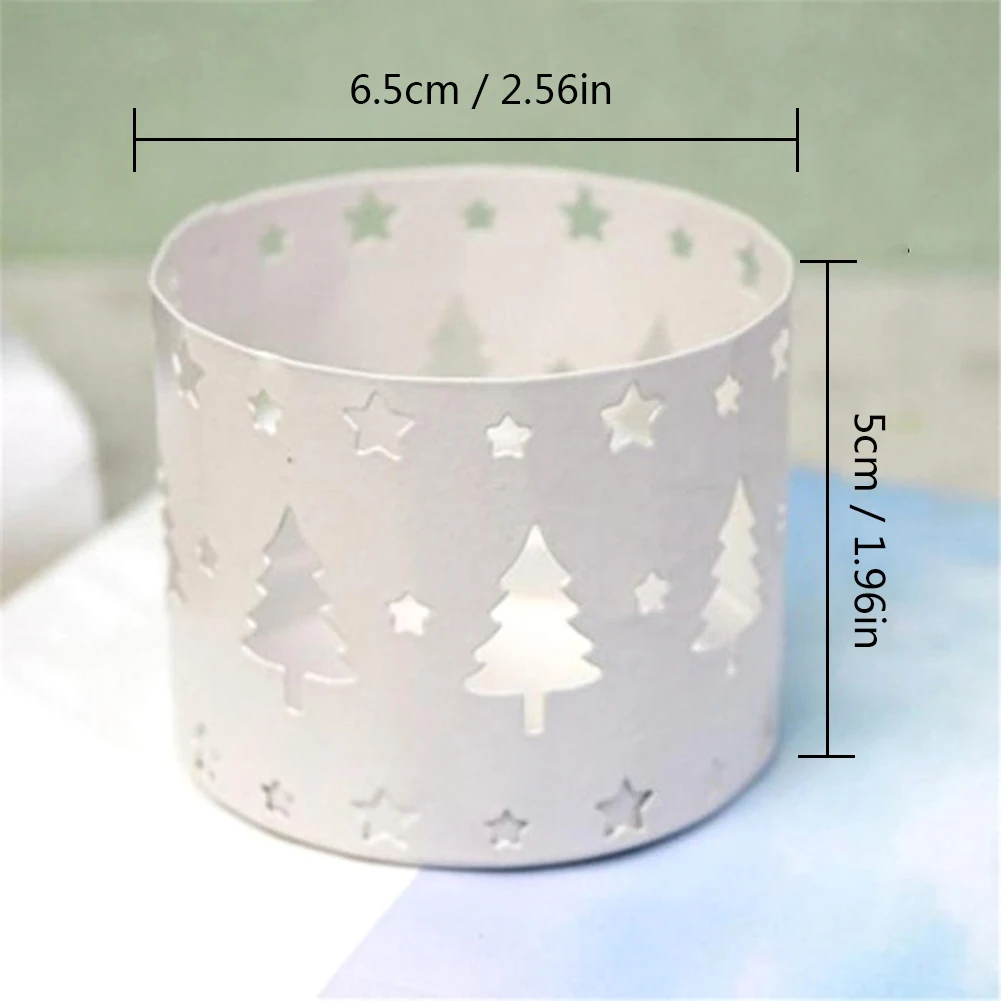Рождество полые подсвечники Рождественский декоративный фонарь Свечи Tealight
