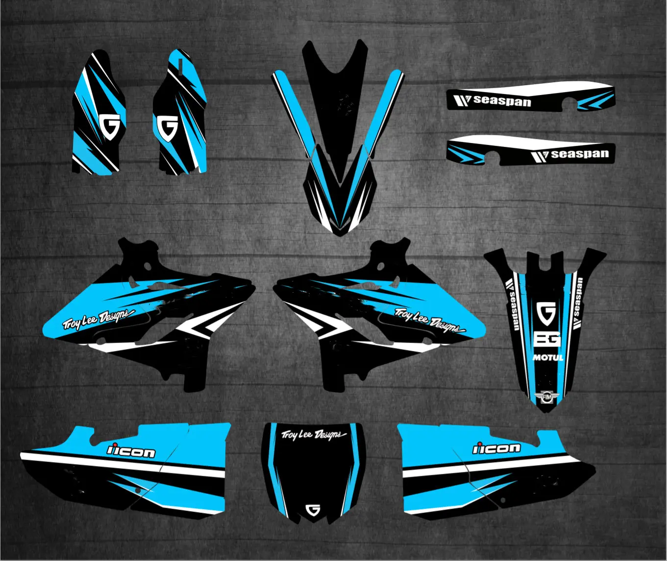 Персональные наклейки Motocross YZ 125 250 наборы графических наклеек для YAMAHA YZ125 YZ250 2015 2016
