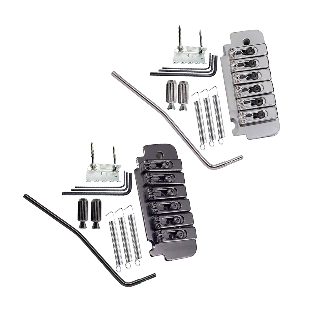 

1 Set Zinc Alloy Saddle Tremolo Bridge System for 6 String Electric Guitar Accessory 3.62 x 1.52inch