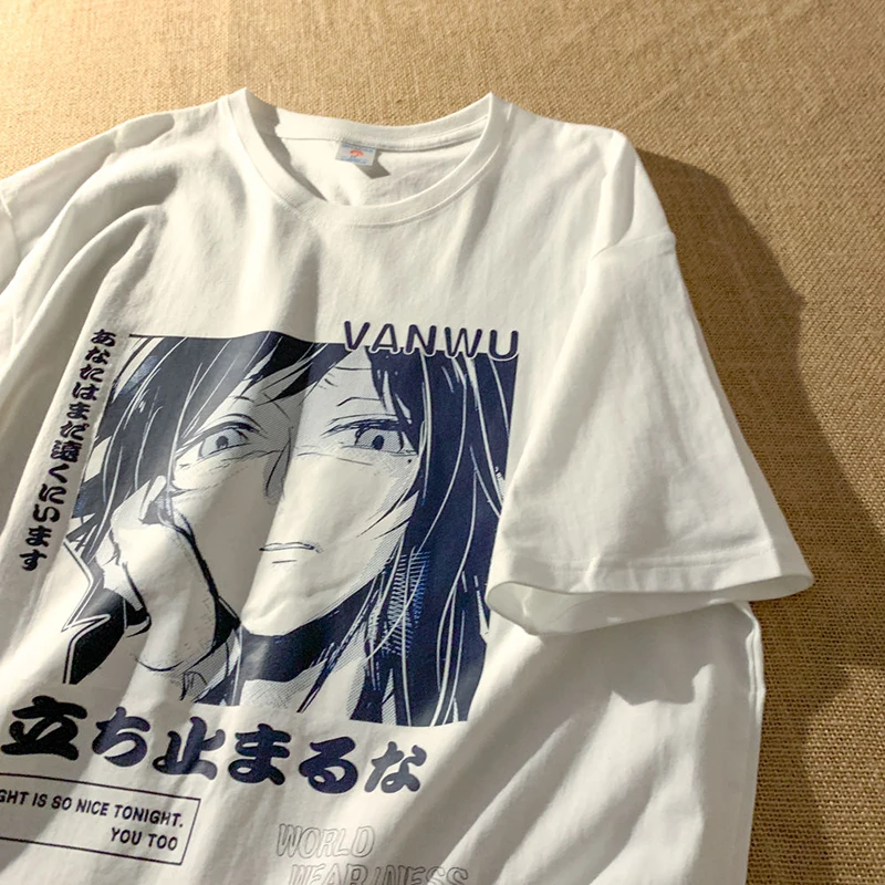 Japanese Anime Punk Tokyo Ghoul Kaneki Ken Loose T-Shirts Harajuku JUZO SUZUYA Cartoon Print Goth Streetwear Casual Women Tops images - 6