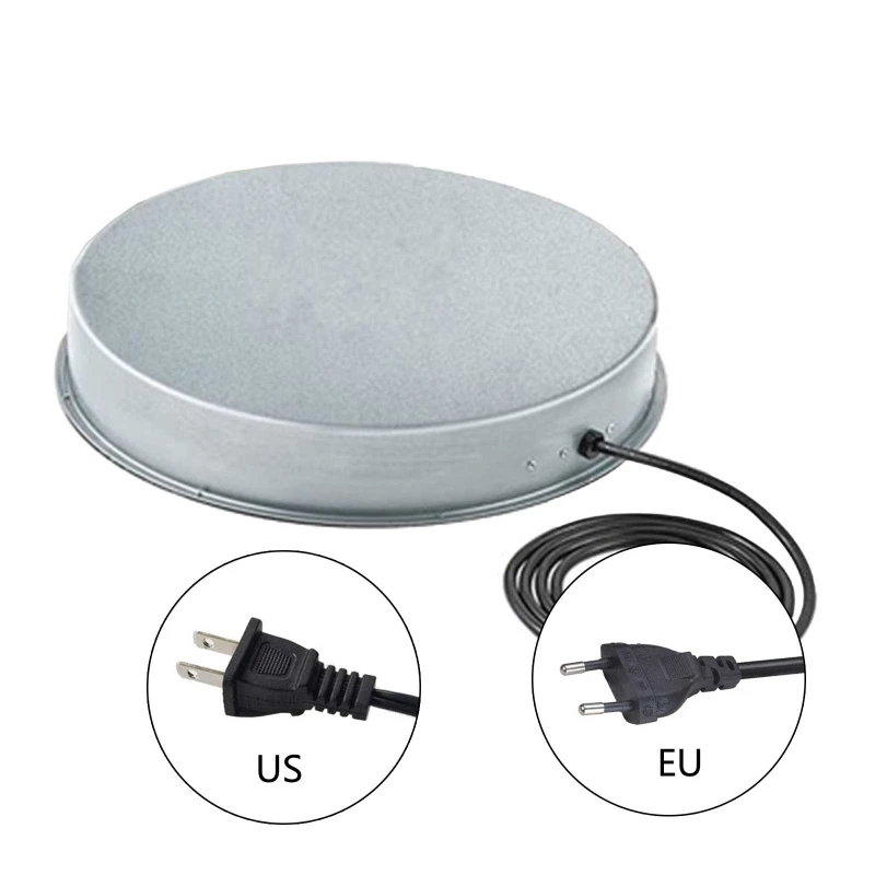 

Chicken Waterer Heated Base Poultry Waterer Drinker Heated Base Chicken Water Dispenser Metal Warmer Base for Farm