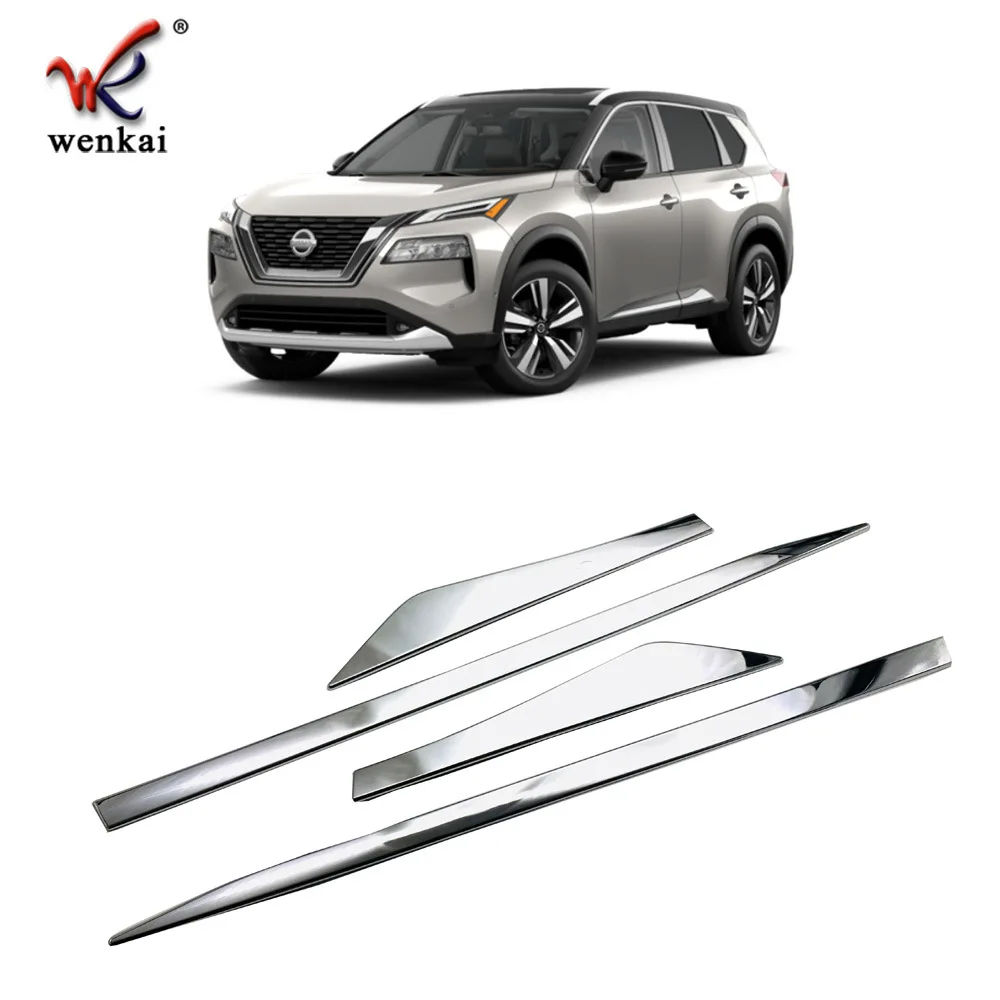Автомобильные хромированные аксессуары для 2021 2022 Nissan Xtrail X trail Rogue Дверь боковой