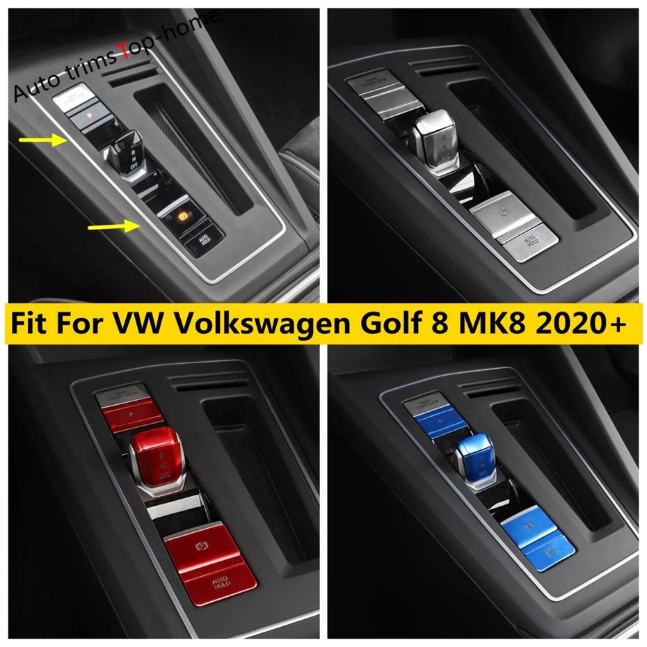 

Автомобильная коробка передач, коробка переключения передач, Многофункциональная крышка кнопки, отделка, металлические аксессуары для VW Volkswagen Golf 8 MK8 2020-2022