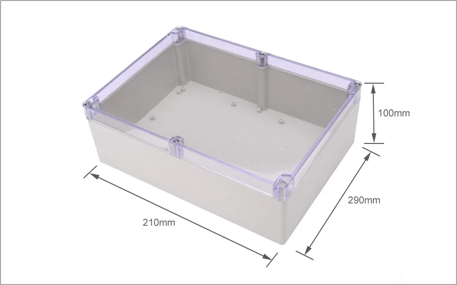 290*210*100 мм ABS/PVC пластиковые электрические IP65 водонепроницаемые распределительные коробки бесплатно пользовательские открывающиеся кожух панели управления