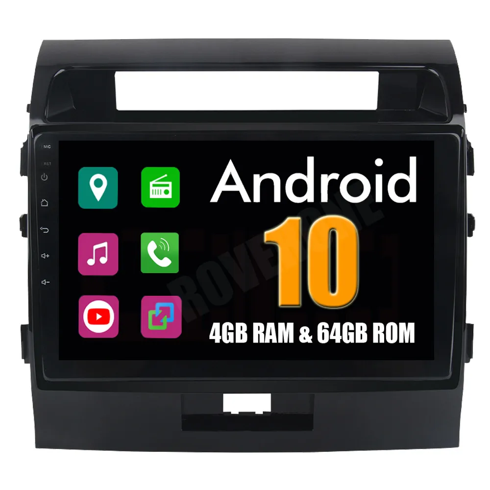 Автомобильный мультимедийный плеер для Toyota Land Cruiser LC200 Octa Core Android 10 сенсорный
