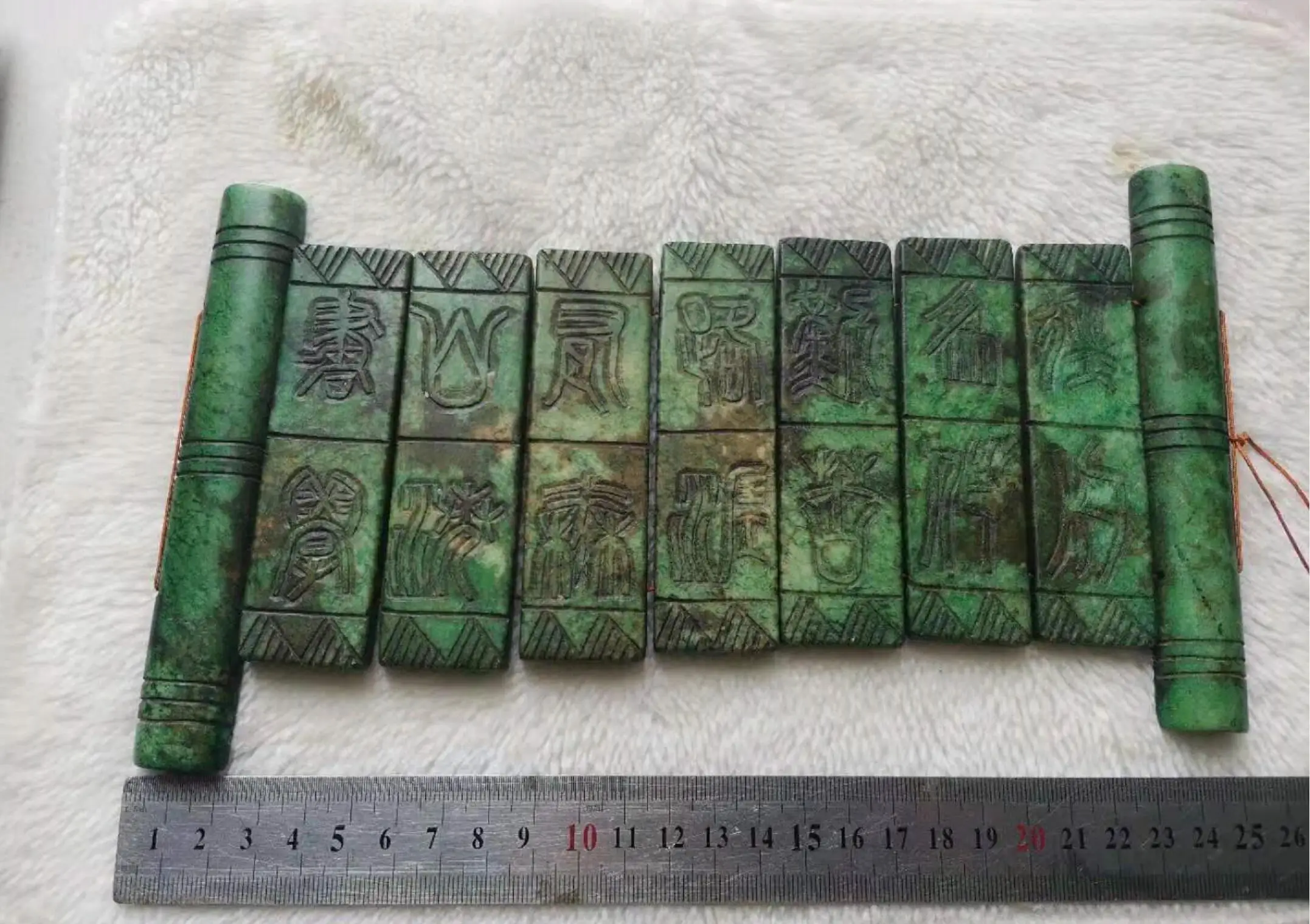 Exquisite ancient Chinese handicraft sculpture jade carving Sun Tzu's art of war jewelry Xiuyu random delivery | Дом и сад