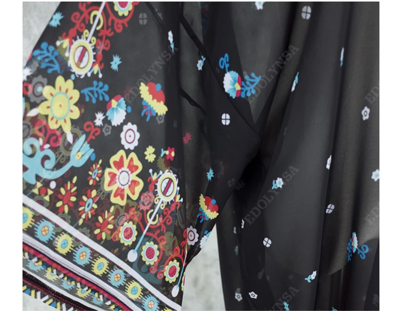 Пляжные блузки 2021 пикантные открытые черная туника с пуговицами на груди