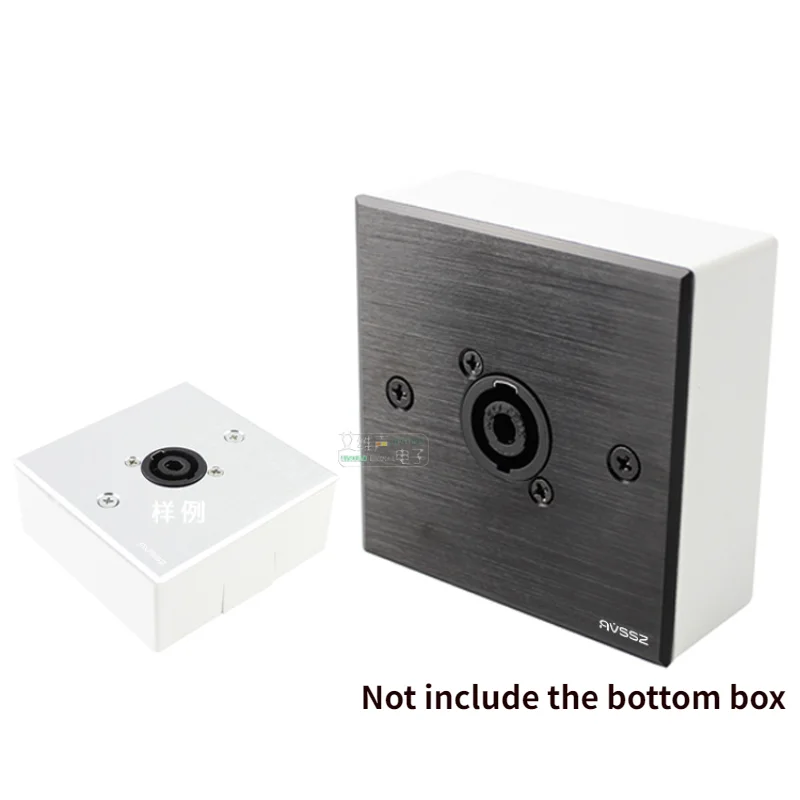 

1Pcs aluminum alloy 86 wall panel 1 bit D-type four-core speaker wall plug-in audio socket NEUTRIK NL4MP