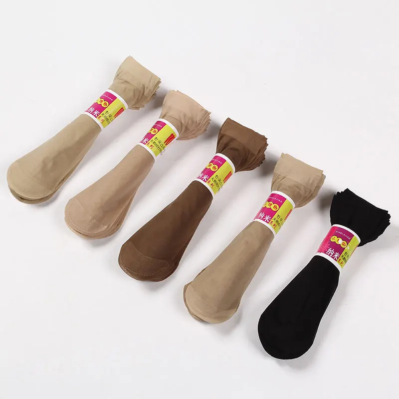 

10Pairs Women 's Spring and Summer Solid Color Socks Stockings