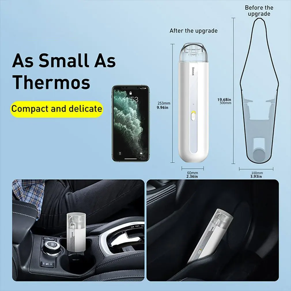 

Portable Car Vacuum Cleaner Wireless 5000Pa Rechargeable Handheld ome & Car Dual Use Mini Auto Cordless Vacuum Cleaner