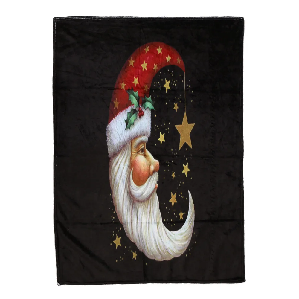 OUNEED Christmas Blanket Flannel Fabric Sofa Bed Blanket 150x200CM Office Children Towel Portable Car Travel Cover Blanket#45