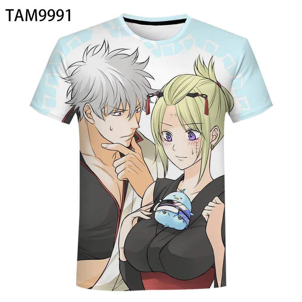 

Gintama Summer Men/women T Shirt Harajuku Style Streetwear Oversize Tops Japan Anime 3D Printed Children's Casual Tees Short