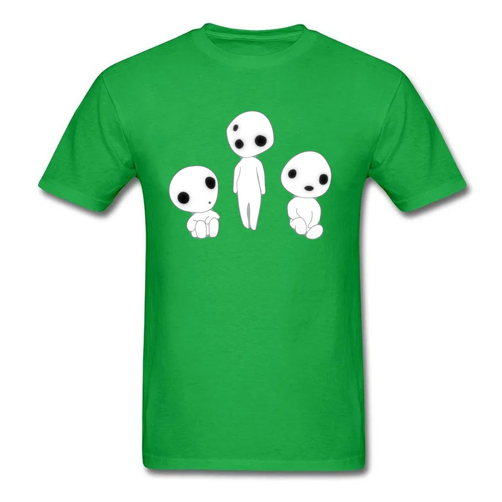 Kodamas Tree Spirit T-shirt Mens 100% Cotton Tops Anime Tees Customized Man T Shirts Japan Swag Mononoke Hime Princess |