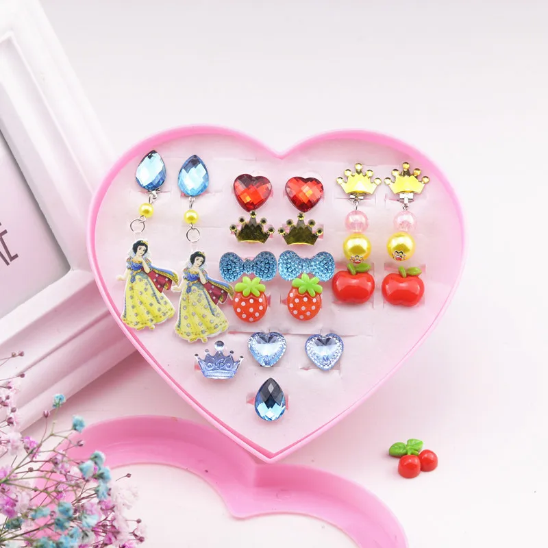 Детские клипсы Холодное сердце из мультфильма Disney серьги без отверстия для ушей +