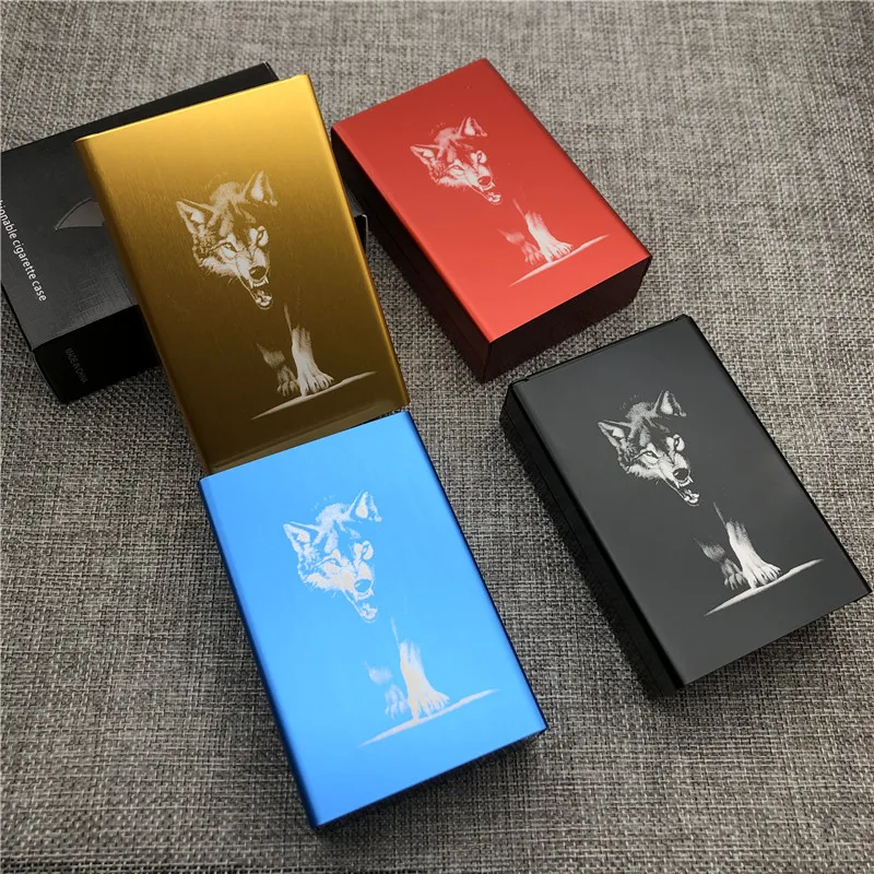 Чехол для сигарет King Wolf ультратонкий из алюминиевого сплава | Дом и сад