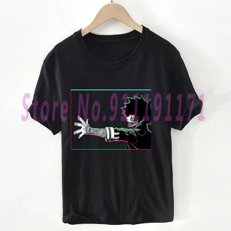 

Harajuku DABI Blue flame t shirt Unisex My Hero Academia Villain Anime Black Tops Ulzzang graphics 100% Cotton Tshirt Female/Man