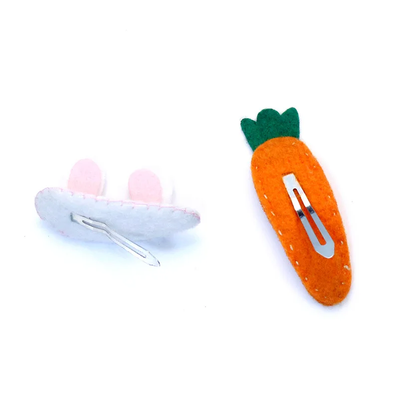 2 шт. милые Мультяшные заколки в виде моркови кролика уха BB для волос Заколки