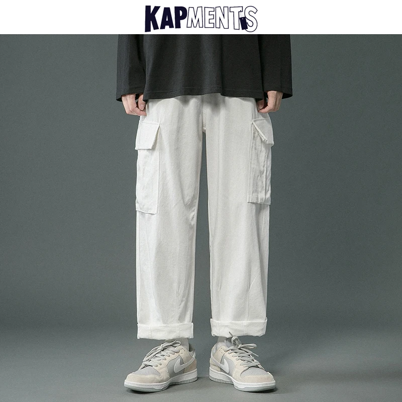 Мужские брюки-карго в стиле Харадзюку с широкими штанинами | Мужская одежда