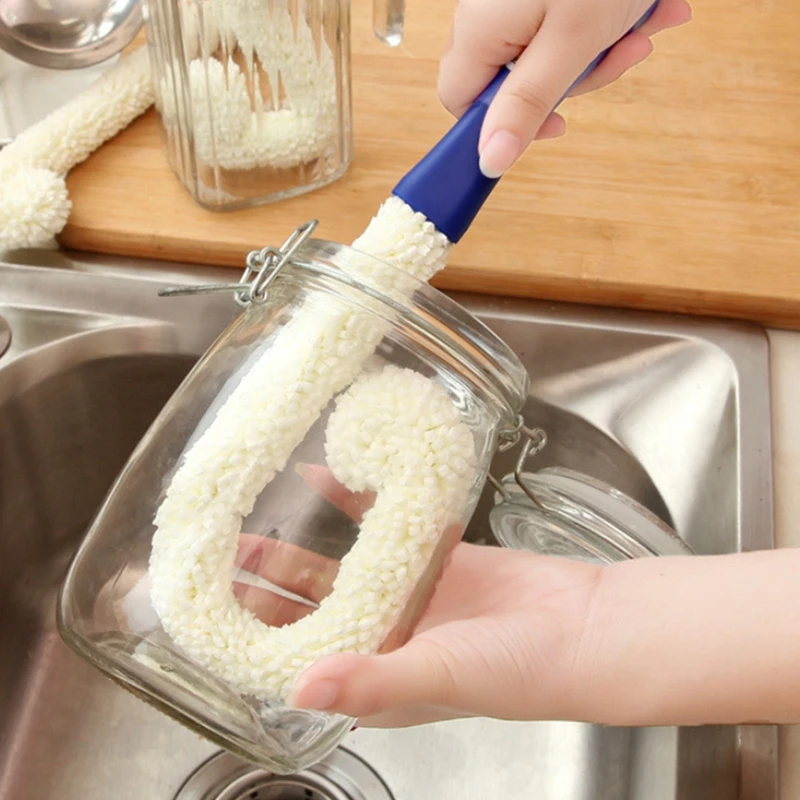 Свободно Сгибаемая щетка для графина многофункциональная чашки мытья стекол