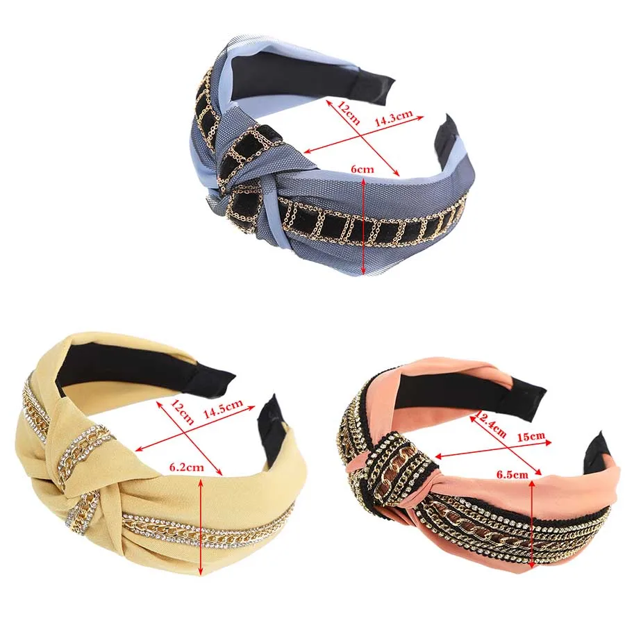 Haimeikang Лоскутная повязка на голову с блестками оранжевые повязки для женщин