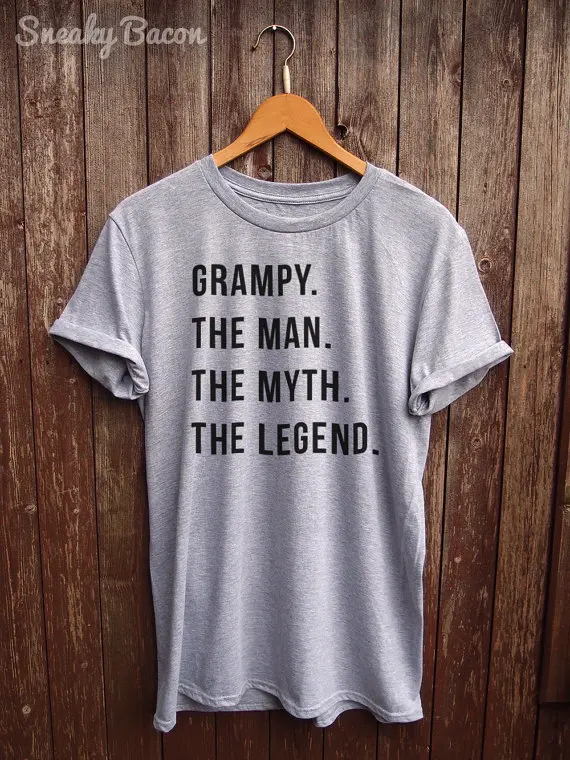 

Grampy The Myth Футболка-забавная рубашка с дедушкой, подарки для дедушки, подарки для дедушки, подарки на день отцов, grampy tshirt-C522