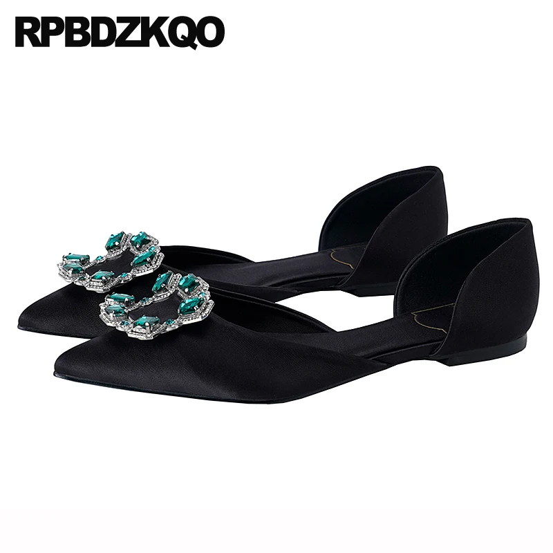 балерина бриллиант горный хрусталь Свадебная балетная обувь дизайнер сатин шелк