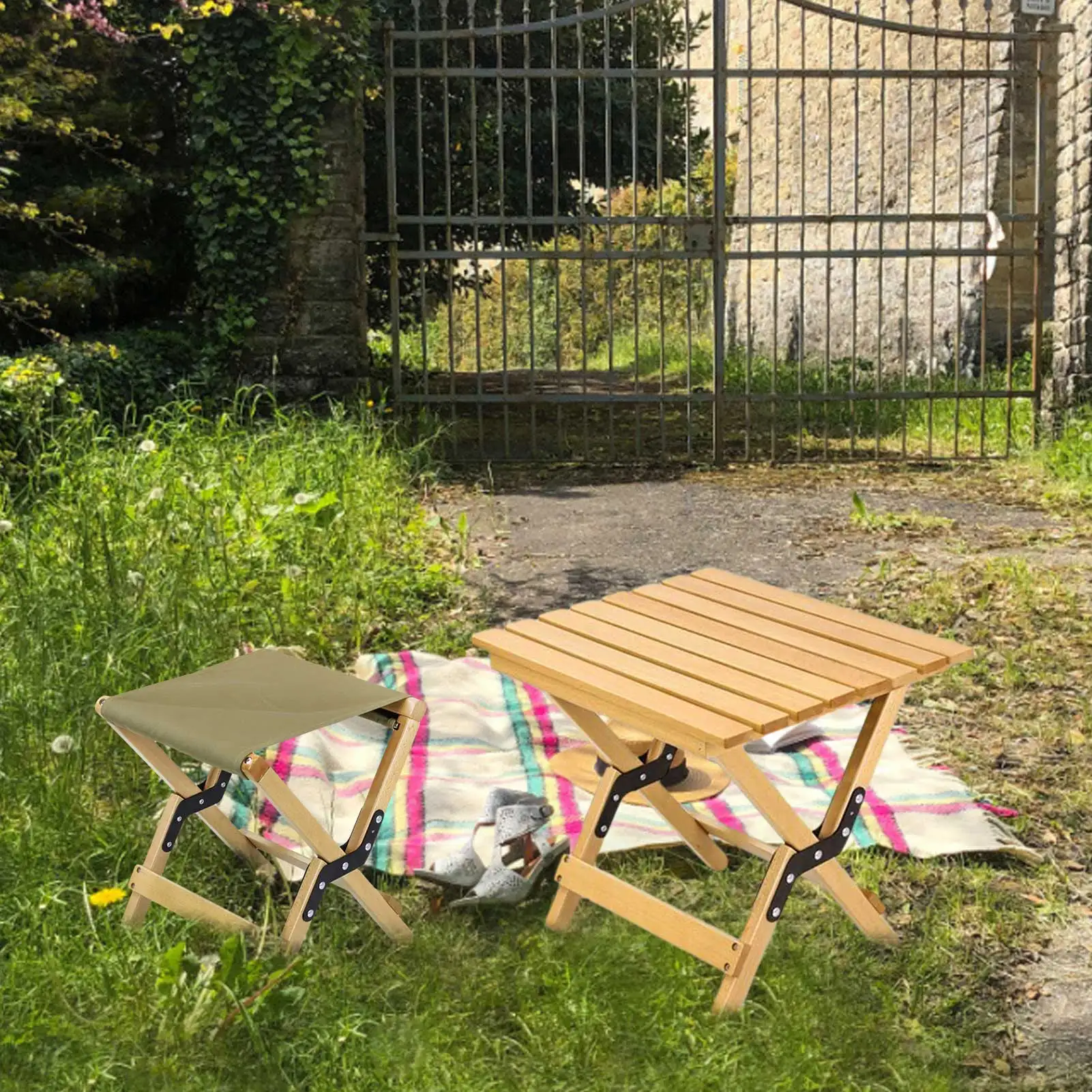 売る ポータブルミニキャンプ椅子木製ベンチ屋外旅行ハイキングバーベキューピクニック椅子スツール超軽量ガーデンパーティー座椅子