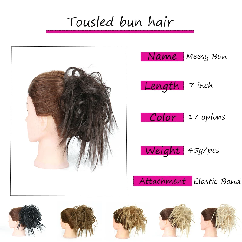 Синтетический шиньон для конского хвоста эластичная лента волос прямой