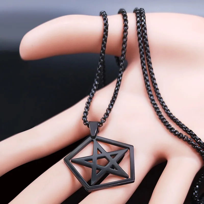 2021 модные ожерелья из нержавеющей стали в форме пятиконечной звезды для женщин