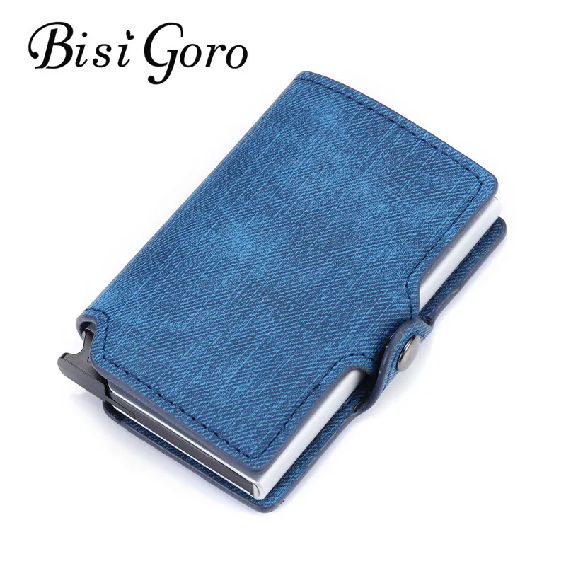 BISI GORO тонкий кошелек для кредитных карт новый rfid с блокировкой держатель PU одна