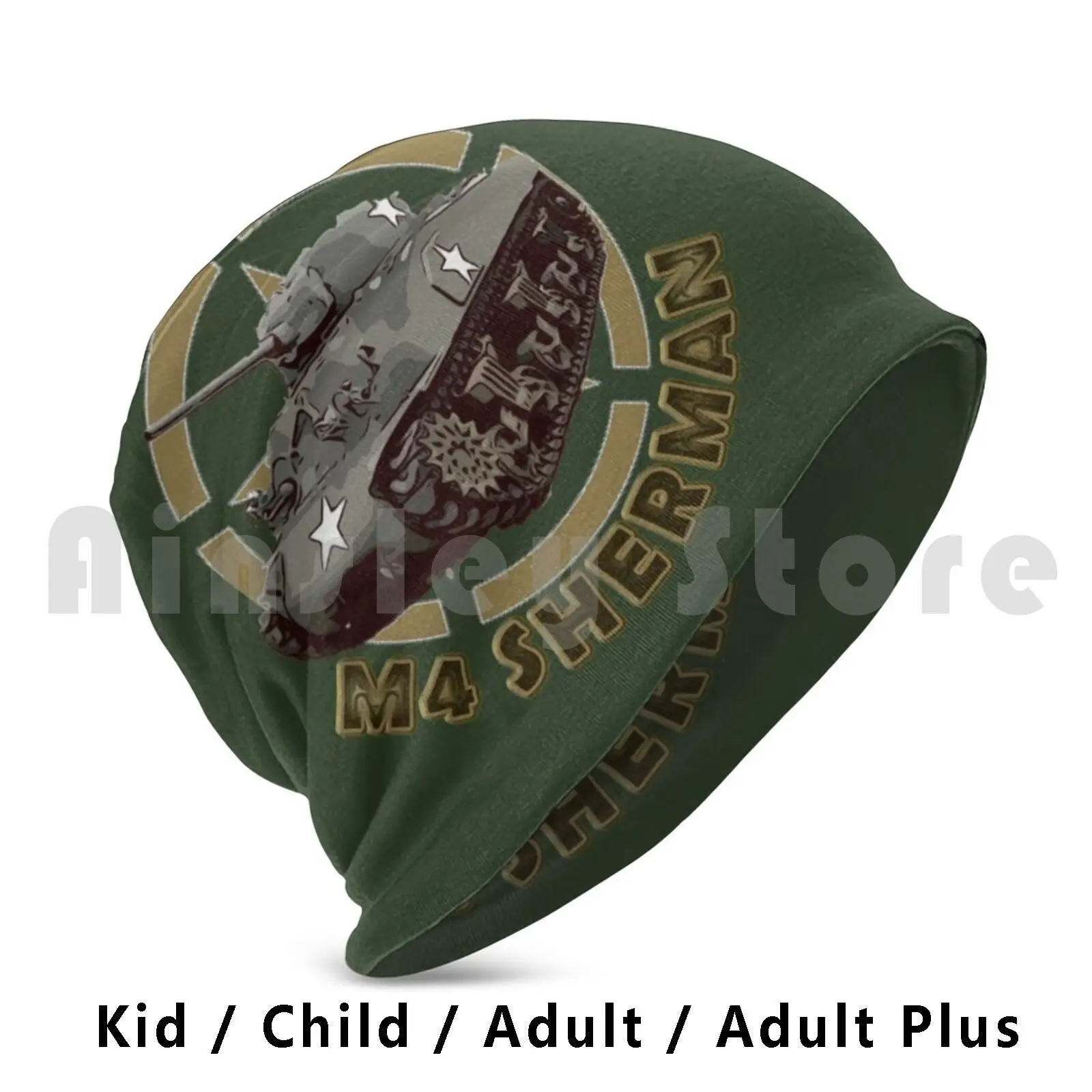 

M4 Sherman Ww2 American Medium Tank Beanies Pullover Cap Comfortable M4 Sherman Medium Tank Fighting Vehicle World