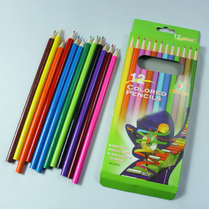 12 Цвет ed узкие Детские маслянистый цвет свинец живописи нетоксичный карандаш