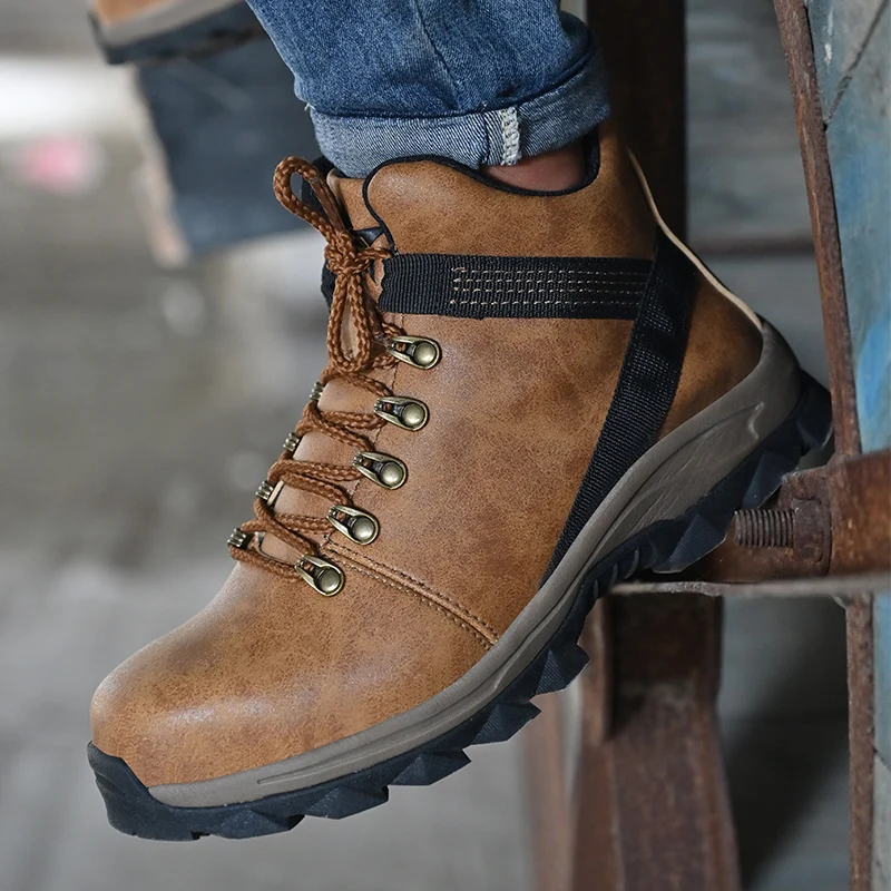 

Male Winter Shoes Work Safety Boots Fashion Safety Shoes Men Puncture-Proof Boots Men Steel Toe Shoes Work Boots Indestructible