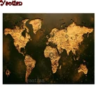 5D алмазная живопись, полная картина, квадратная абстрактная Золотая карта мира, картина Стразы, алмазная вышивка сделай сам, Набор для вышивки крестиком