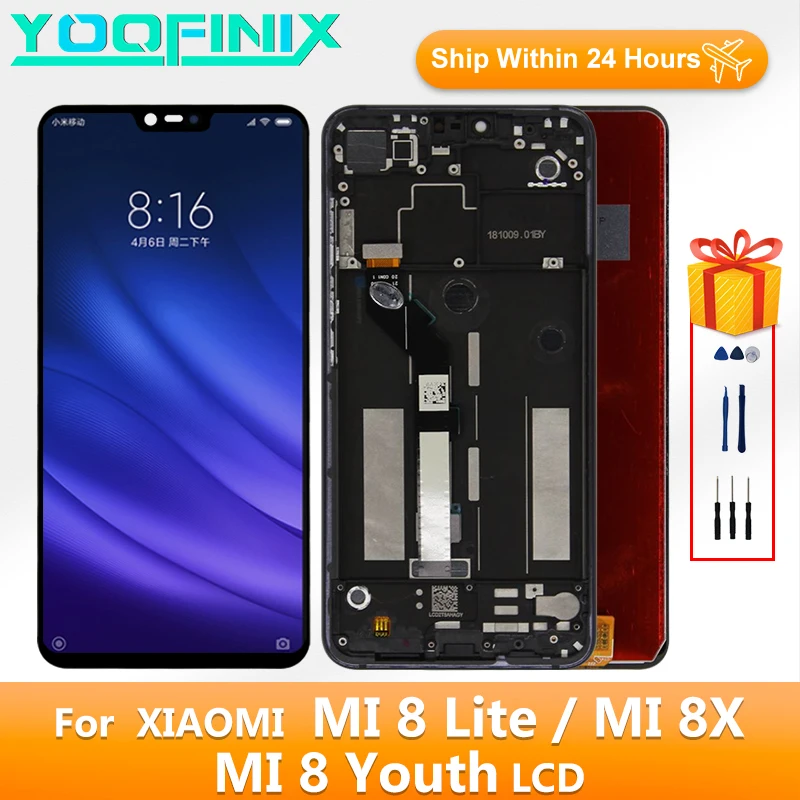 

Оригинальный ЖК-дисплей для Xiaomi Mi 8 Lite, сенсорный экран, дигитайзер, дисплей, запасные части для Xiaomi Mi 8 Youth Mi 8X, ЖК-дисплей