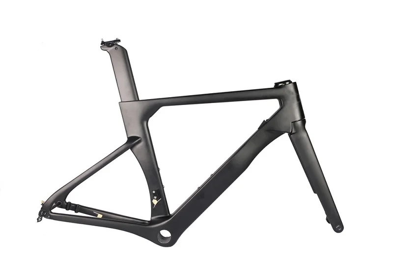 no logo frame Модель AEROSIX карбоновая рама для дорожного диска, дисковый тормоз, велосипедная рама, вилка, подседельный штырь с 5D Карбоновым рулем - Цвет: no logo frame
