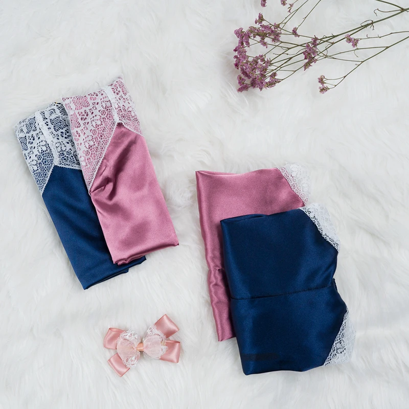 Women's Sleepwear Sexy Satin Pajama Set White Lace V-Neck Pyjamas Sleeveless Cute Cami Top and Shorts Pijamas Summer