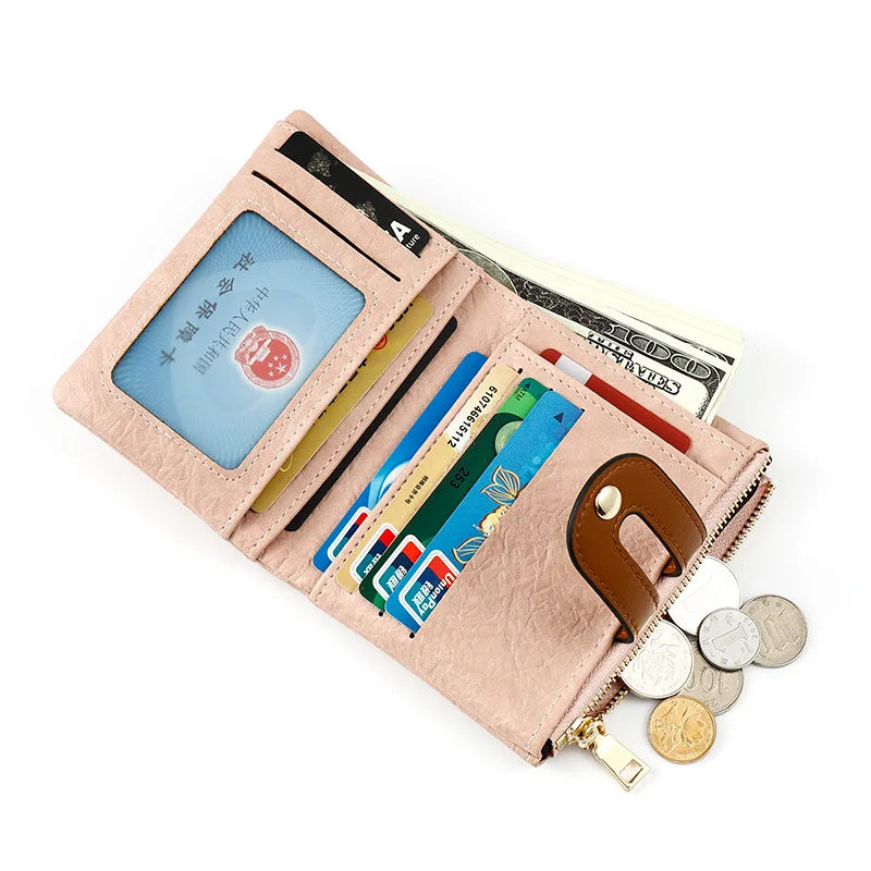 Клатч женский короткий на молнии с несколькими отделениями для карт - купить по