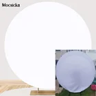 Mocsicka белые круглые фоновые Чехлы для свадьбы детского дня рождения украшение для вечевечерние НКИ на заказ эластичный Фотофон баннер
