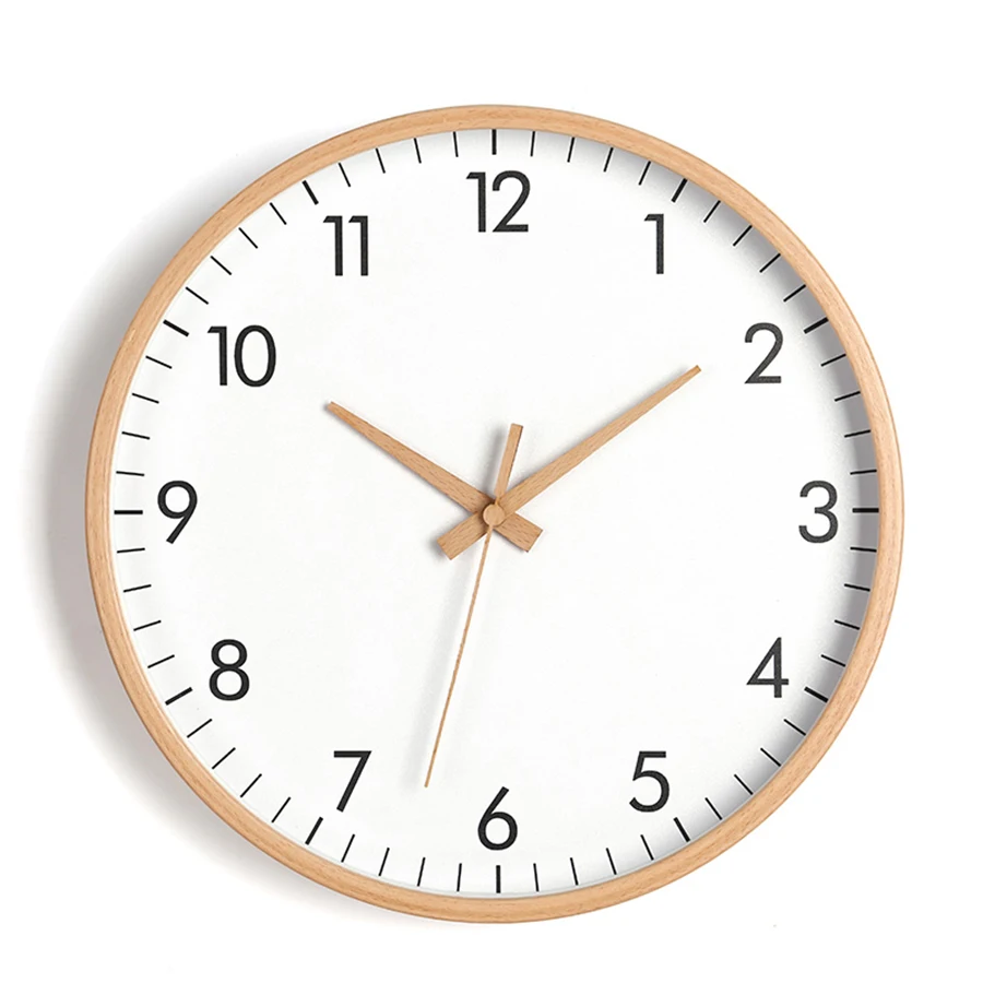 

Wood Simple Wall Clock Nordic Modern Design Bedroom Decoration Silent Clock Wall Orologi Da Parete Moderni Home Clock MM50WC
